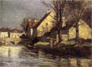 Canal Schlessheim Théodore Clement Steele Peinture à l'huile